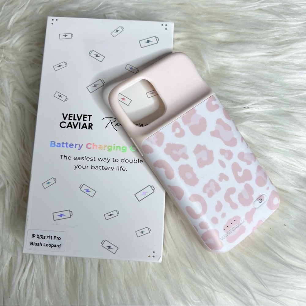 Velvet Caviar Charging Case in Blush Leopard for iPhone 11 Pro